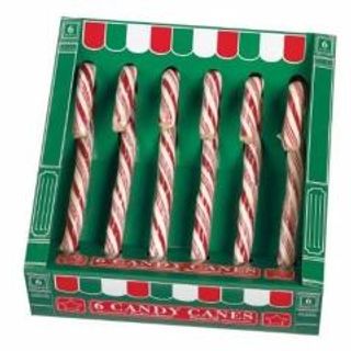 Cannes en bonbons rouges/blancs x6 pièces 85g - FUN