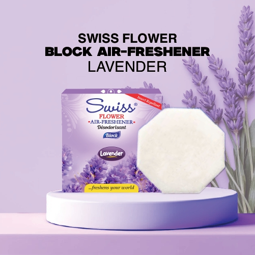 Swiss Flower Block Air Fresheners - Lavenda