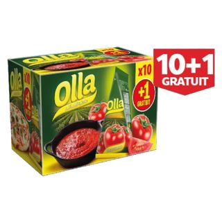 Coulis de tomate 11 briques x110g 10+1 gratuit - OLLA