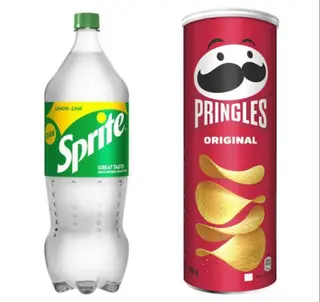 Sprite 2L + Pringles Original Crisps 165g