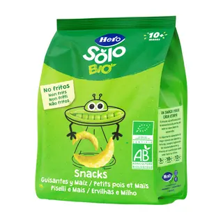 Hero Baby Chips Snack Pois Maïs Bio 40G
