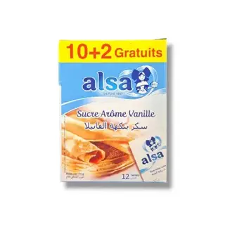 Sucre vanille 10 sachets + 2 gratuits - ALSA