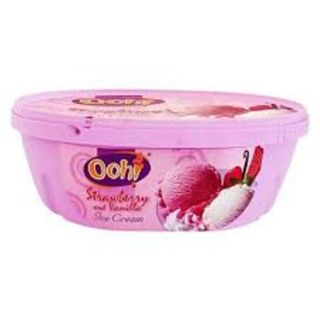 Ooh! Vanilla & Strawberry Ice Cream 1 Ltr Tub