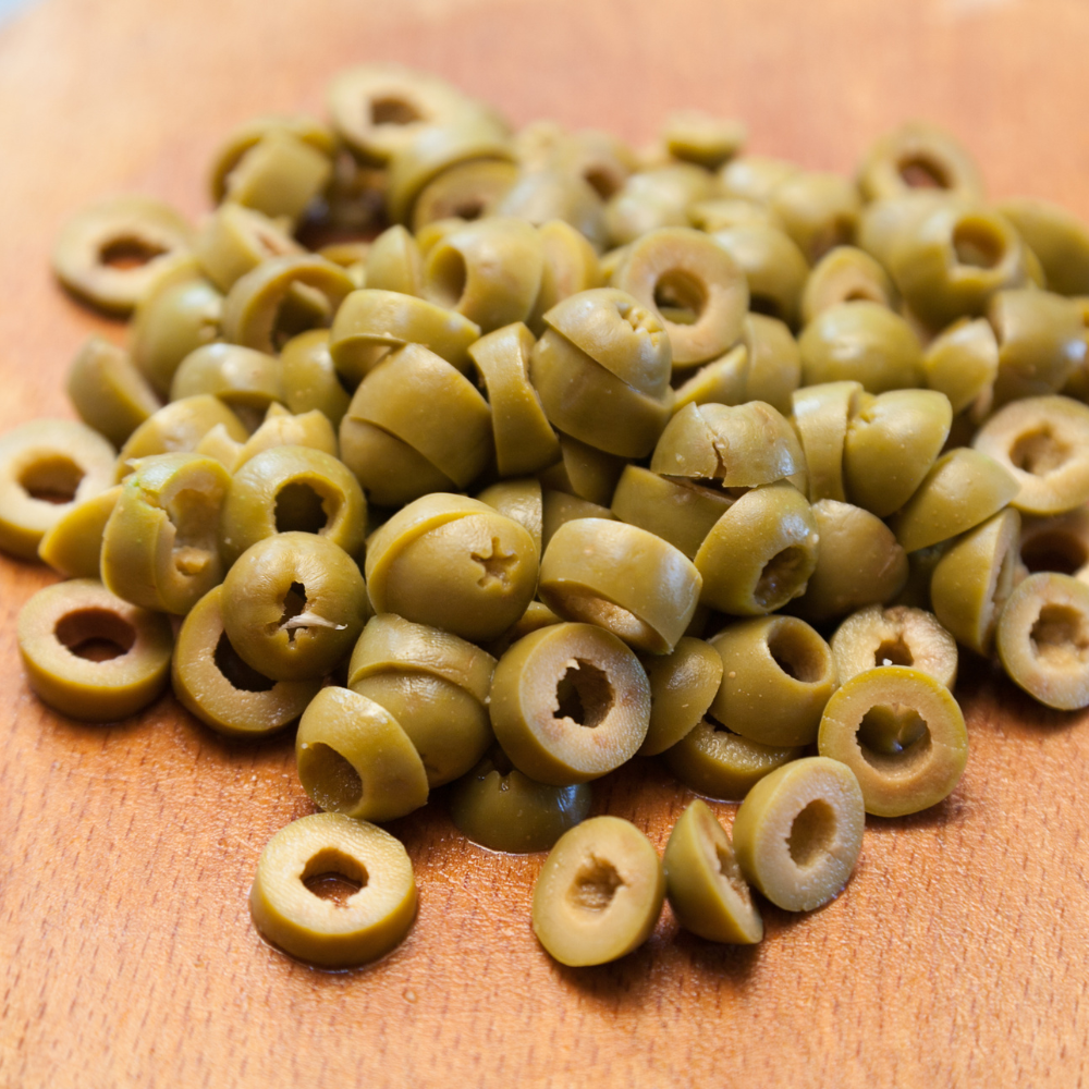 olive vert decoupe 200g