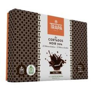 Chocolats Cortados noir 70% de cacao sans huile de palme x12 unités 115 g -TRAPA