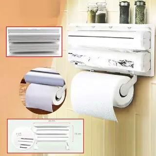 3 en 1 cuisine triple distributeur de papier et support papier/aluminium/film plastique