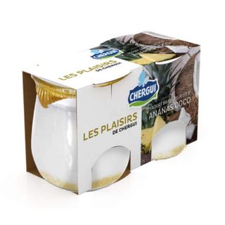 Yaourt brassé sur lit d'ananas coco Les Plaisirs de Chergui 2x125g - CHERGUI
