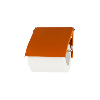 PORTE PAPIER WC METAL SOFT TOUCH ORANGE12.5X13CM REF