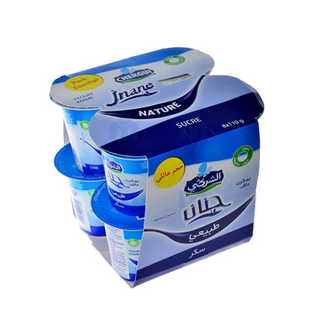 Yaourt ferme nature sucré Jnane 8x110g - CHERGUI