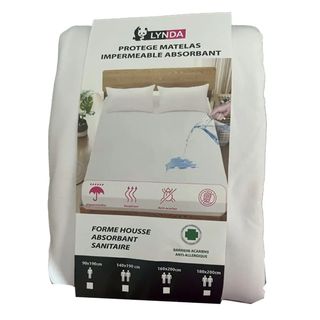 LYNDA Protège matelas 2 places imprimé