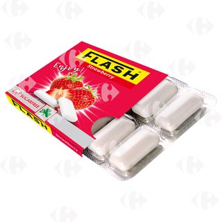 Chewing-Gum Fraise Blister Flash 12 unités