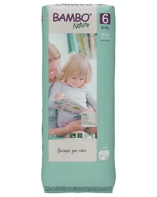 BAMBO NATURE COUCHES BEBE TAILLE 6 +16KG BOITE DE 40