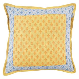 Coussin Carré Centre Jaune Kasa 45x45cm