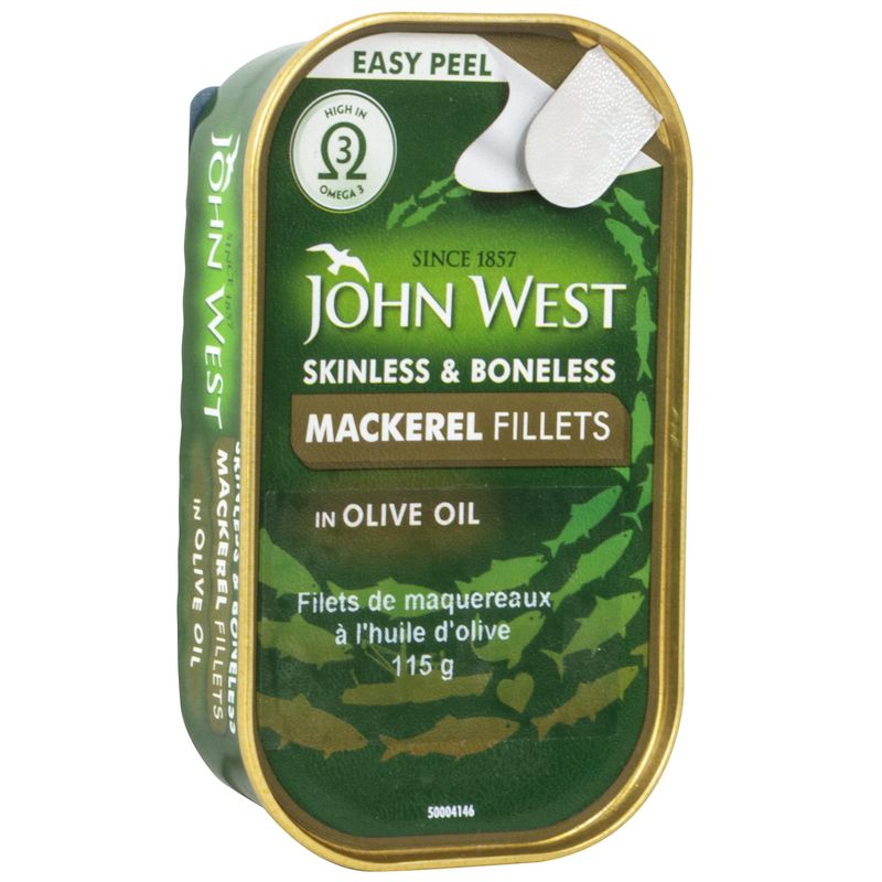 John West Mackerel Fillets In Sunflower Oil, 115G