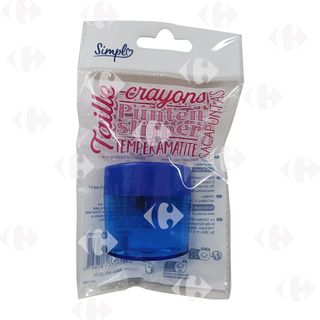 Taille-Crayon 1 Trou en Plastique Bleu Simpl