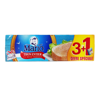 Lot de Thon à l'Huile Végétale Mario 3x80g + 1 Gratuit