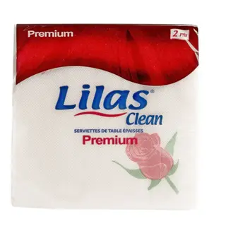 Serviettes De Table Lilas Blanc30X30Cm-2Pli 45Pcs