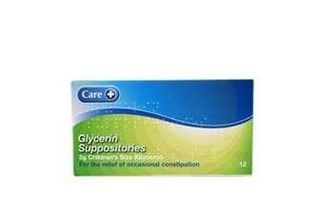Care+ Glycerin Suppositories for Children, 12 Pieces