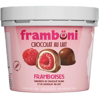 Framboni Framboises Enrobées Chocolat Lait 150g