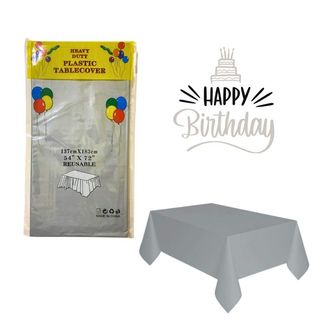 Nappe Fête d’anniversaire ARGENTÉ