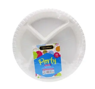 Techpak Plate 11 Inch 3 Partition White