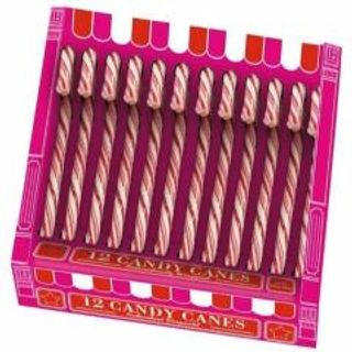 Cannes en bonbons rouges/blancs x12 pièces 144g - FUN