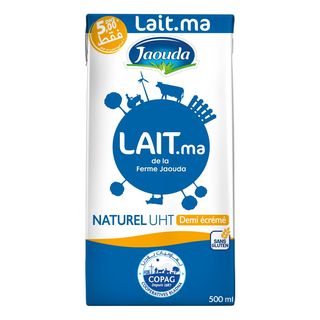 Jaouda Lait UHT Demi écrémé 500ml