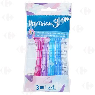 Rasoirs 3 Lames Jet Précision Carrefour 4 unités