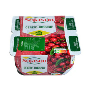 Dessert végétal au soja fermentée à la cerise griotte 4x100g - SOJASUN