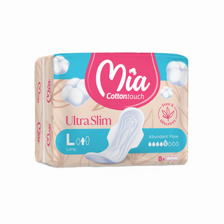 Serviettes hygiéniques ultra fines long x8 - MIA