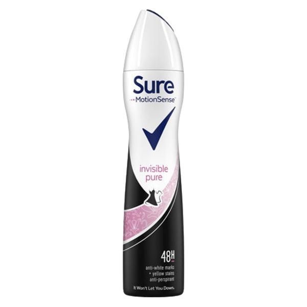 Sure Invisible Pure Body Spray 250Ml