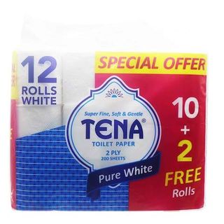 Tena Toilet Rolls White X10
