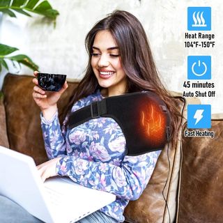 حزام شذ وتدفئة الكتف  3 مستويات للحرارة لآلام الكتف للرجال والنساء