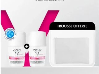 VICHY DEODORANT ECLAIRCISSANT ANTI-TRANSPIRANT 48H ROLL-ON 50ML*2 + TROUSSE OFFERTE