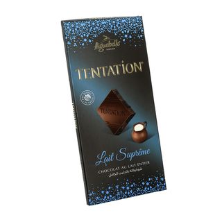Tablette de chocolat lait suprême Tentation 100g  - AIGUEBELLE