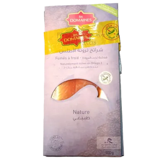 Filets de truite fumée nature 2x100g +filet de saumon 50g -LES DOMAINES