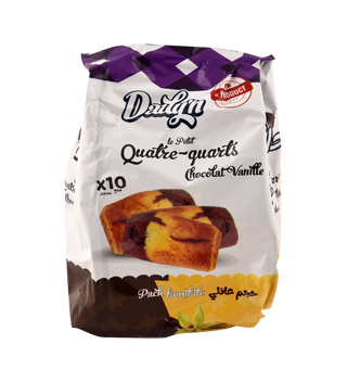 Pack 10pcs mini cake cocolat vanille le petit 4 q lot de 2