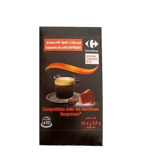 Capsules De Café Expresso Intenso N°8 - Le Paquet De 10 Capsules - Carrefour
