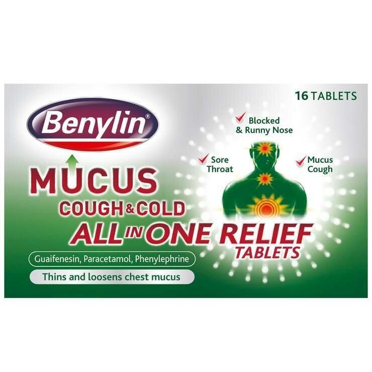 BENYLIN MUCUS  ALL IN ONE * 16 TABS
