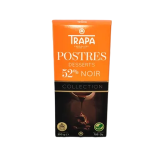 Desserts enrobés de chocolat noir 52% de cacao 200g - TRAPA