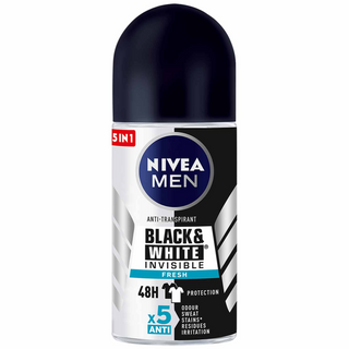 Déodorant bille Homme Invisible Black & White Fresh 50ml - NIVEA MEN