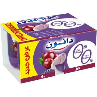 Yaourt brassé cerise double 0% 4x105g - DANONE
