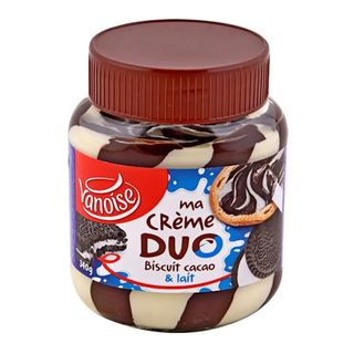 Crème À Tartiner Duo Biscuits Au Cacao & Lait Vanoise - Le Pot De 340G - Vanoise