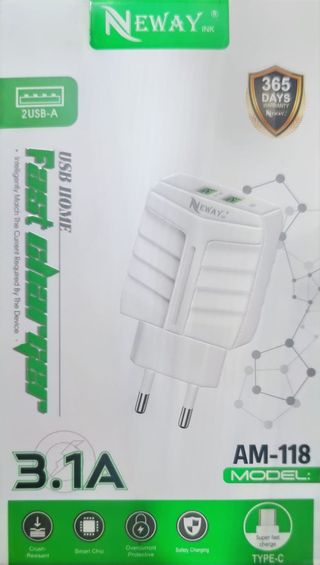 NEway 2usb fast charger TYPE C 3.1A