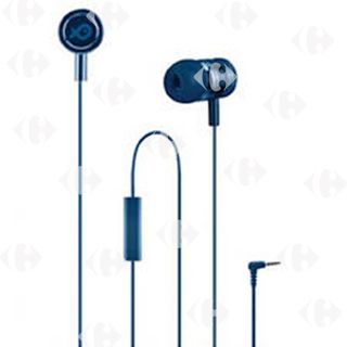 Écouteurs Métallique avec Micro Bleu