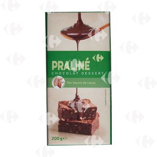 Tablette Chocolat Dessert Praliné Carrefour 200g