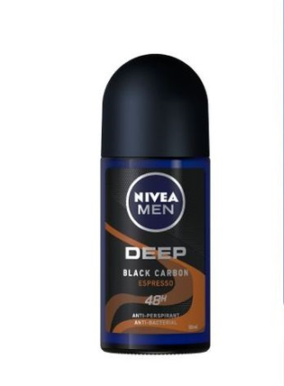 Nivea Men Deep Black Carbon Espresso Roll-On 50Ml
