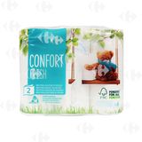 Papier Hygiénique 2 plisConfort Fresh Carrefour 6 unités