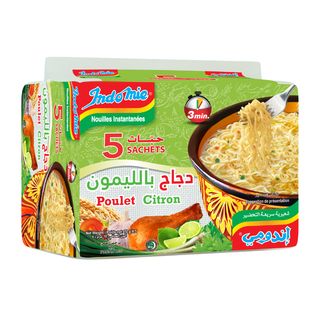 Nouilles saveur poulet citron x5 350g - INDOMIE