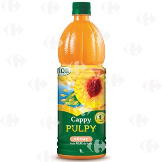 Jus Pulpy Cappy pêche bouteille 1L.